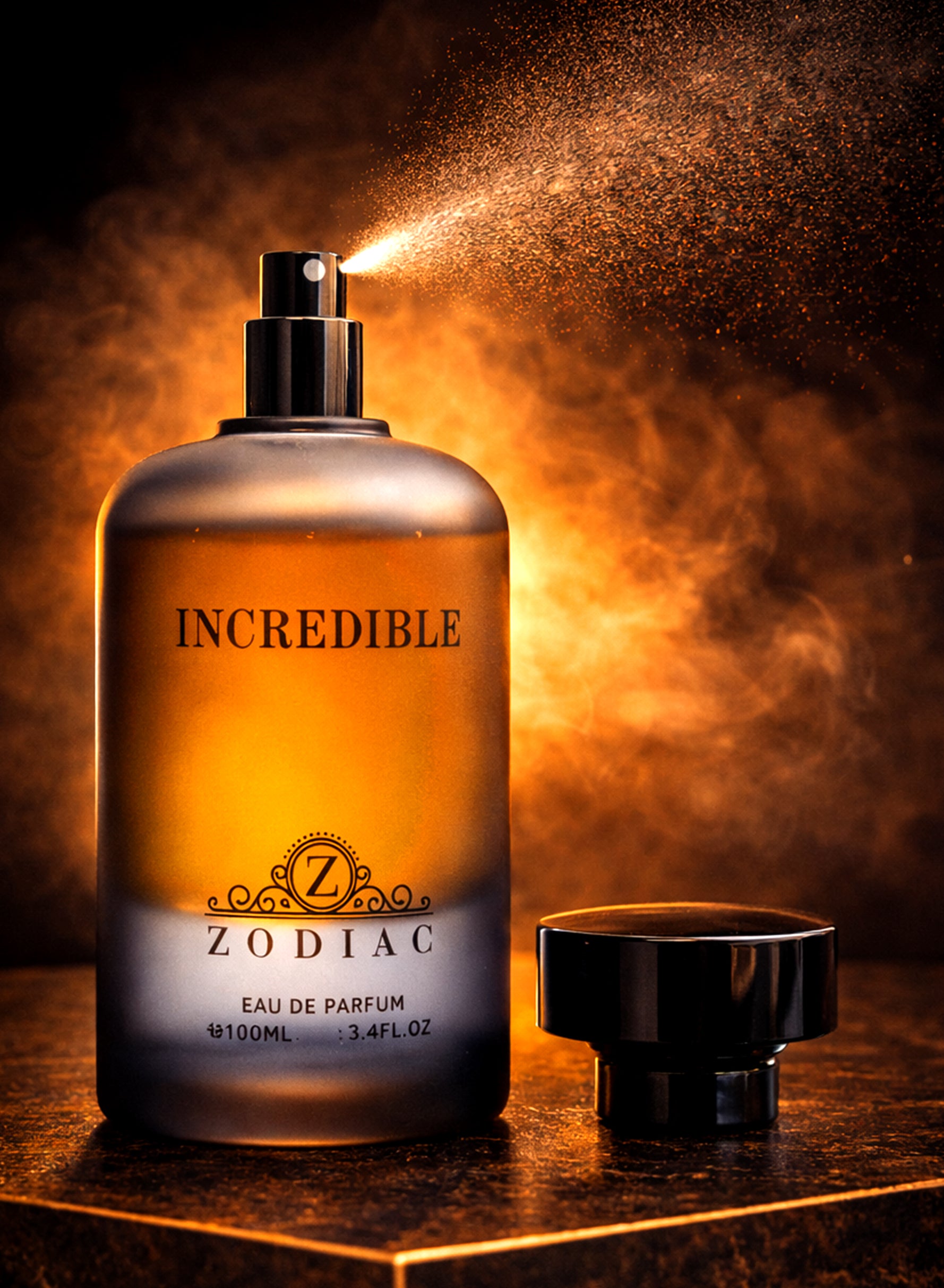 Zodiac Incredible Eau De Perfume 100ml | Luxury Unisex Perfume Marine Amber with Rose & Vanilla | Long Lasting Signature Fragrance