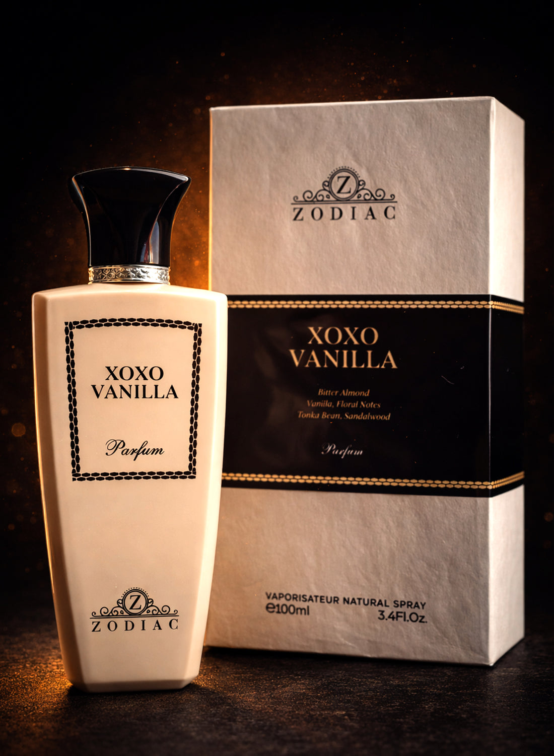 عطر زودياك إكس أو إكس أو فانيلا 100 مل | عطر نسائي فاخر برائحة اللوز المر والفانيليا وحبوب التونكا وخشب الصندل | عطر نسائي يدوم طويلاً