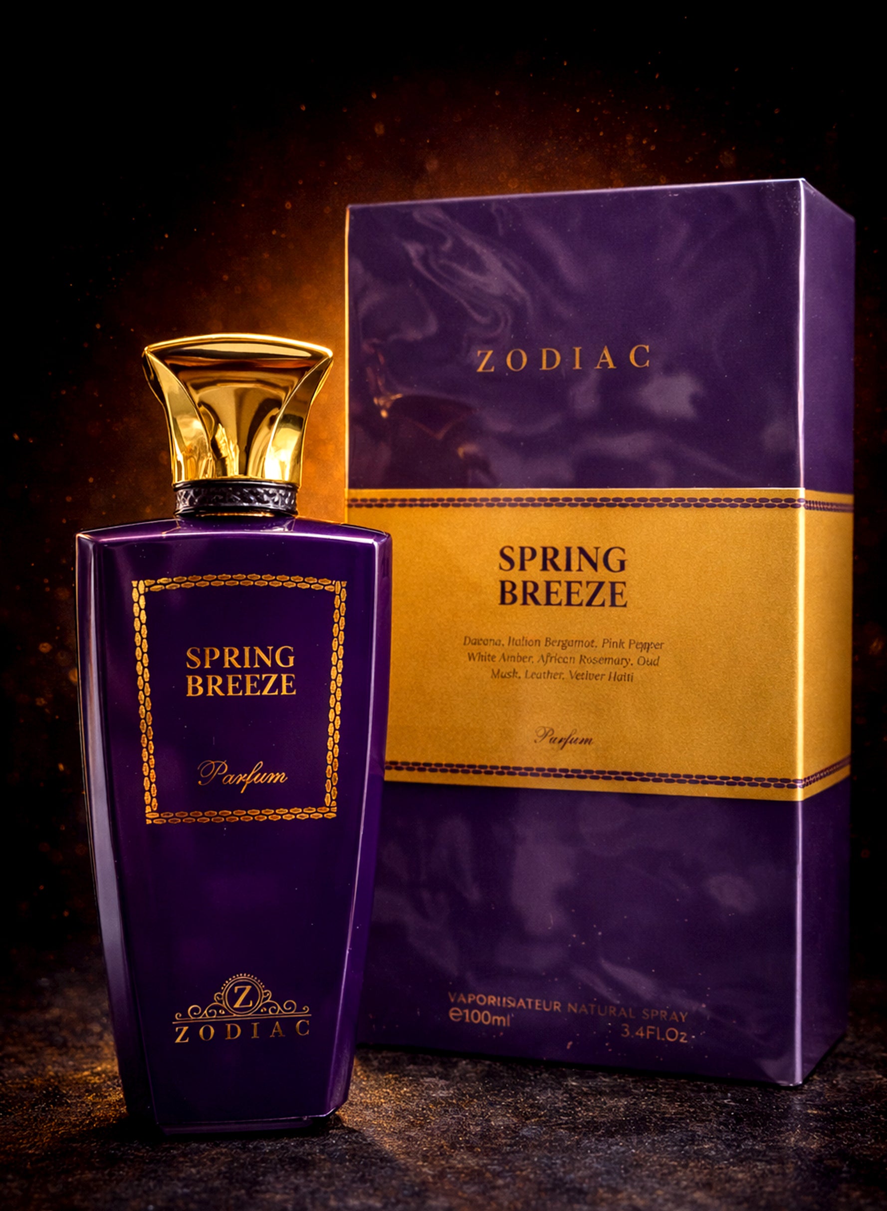 Zodiac Spring Breez Eau De Perfume 100ml | Long Lasting Unisex Perfume with Davana, Vetiver Haiti & Leather Notes | Best Eau De Perfume
